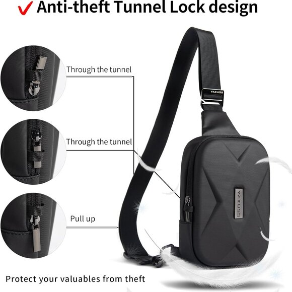Stylish Waterproof Anti-Theft Sling Bag for Travel - Versatile Crossbody Design - Picture 5 of 6